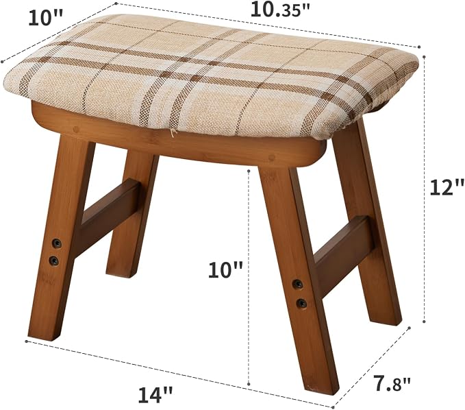 Brown Stool Legs - Stripes Surface