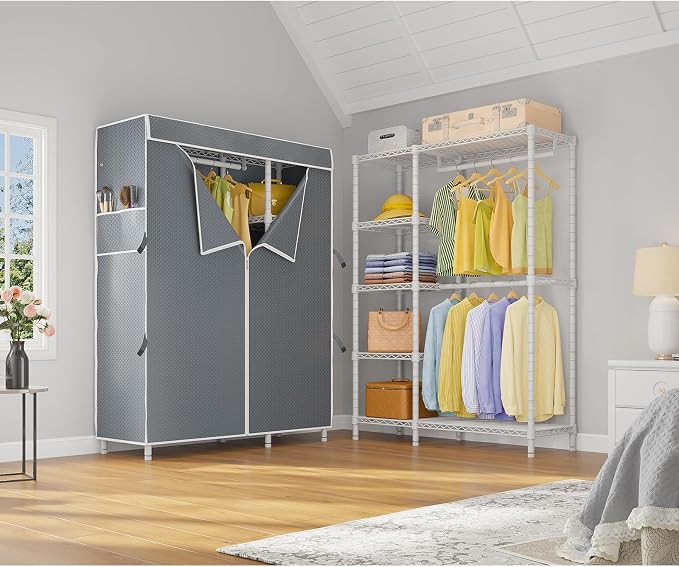 White Rack with Grey Upgraded Cover