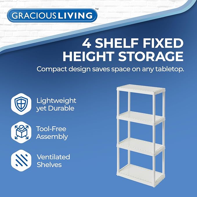 4 Shelf - White