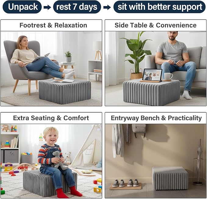 Striped Square Grey