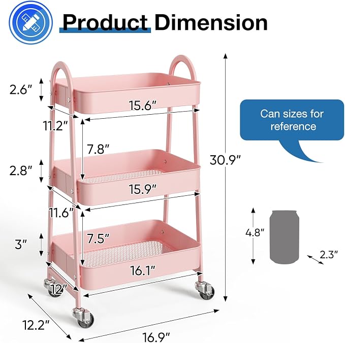 3 Tiers Pink