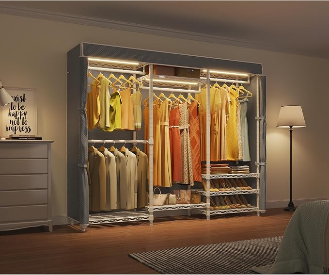 White Rack With Grey Cover