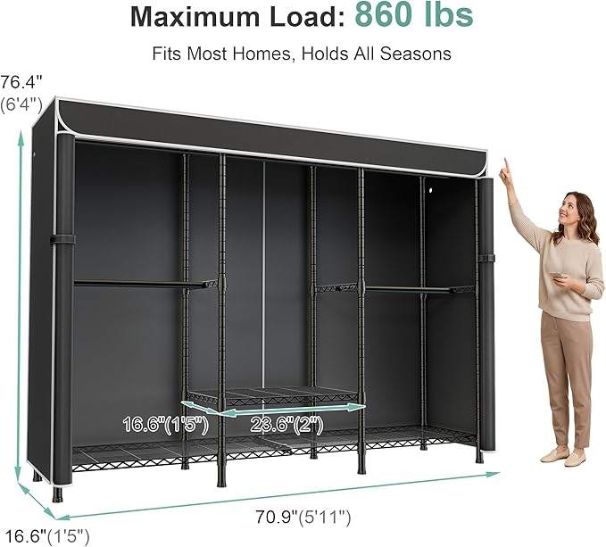Black Rack With Black Cover