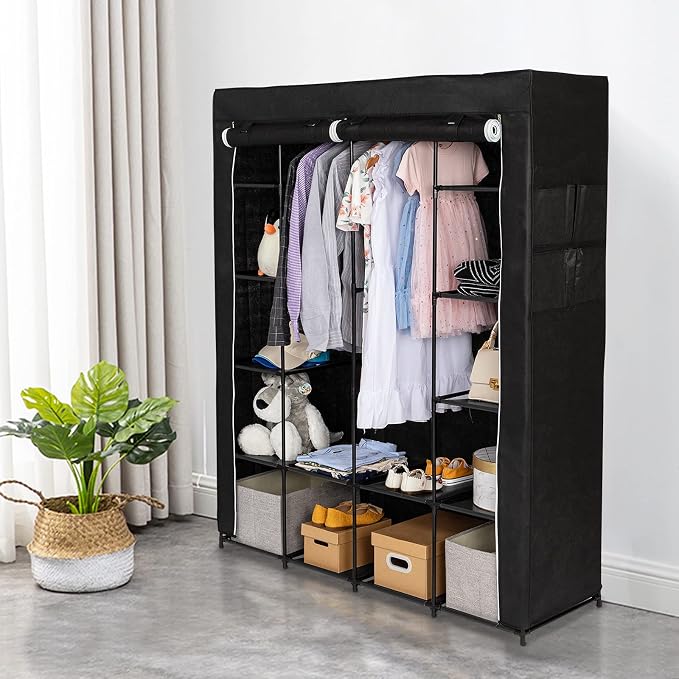 141x47x168cm, Black-j