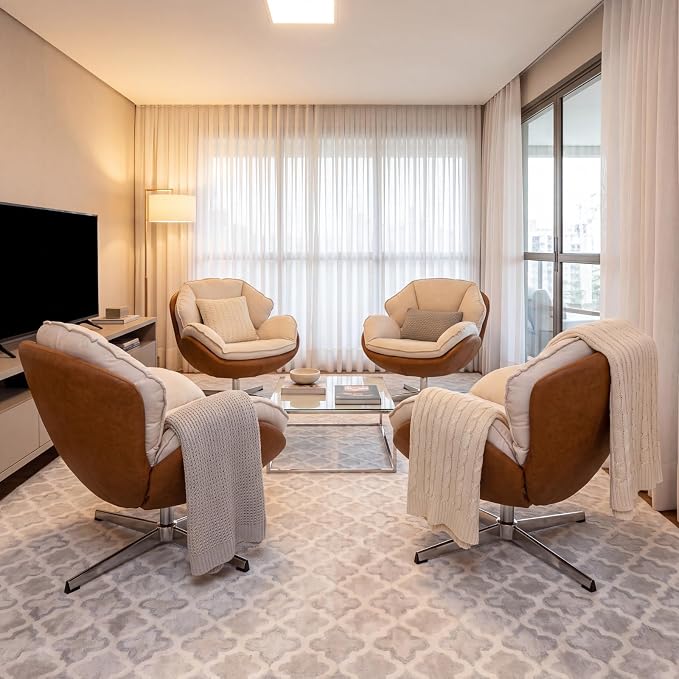 Beige Chenille, No Ottoman