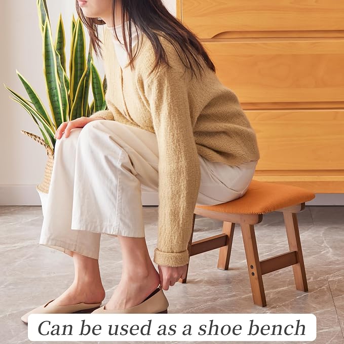 Brown Stool Legs - Orange Surface