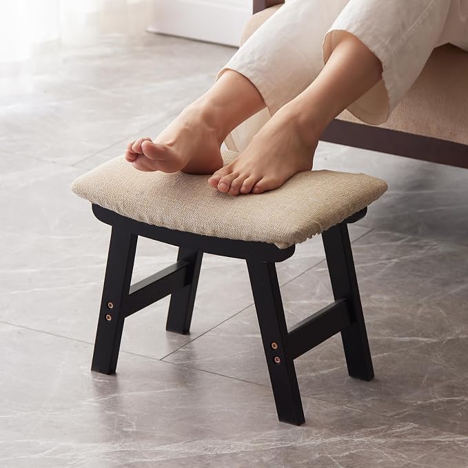 Black Stool Legs - Beige Surface