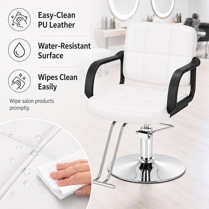 White / Chrome Base