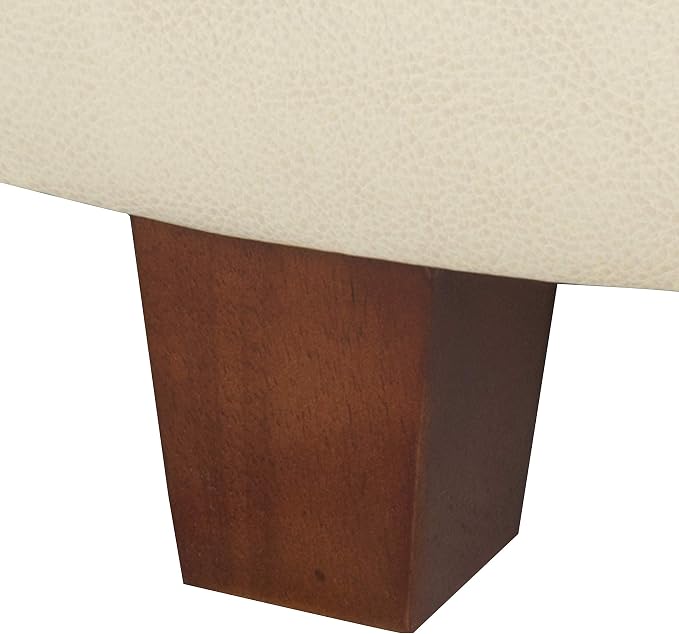 Cream Faux Leather