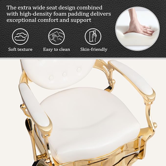 White With Gold Frame