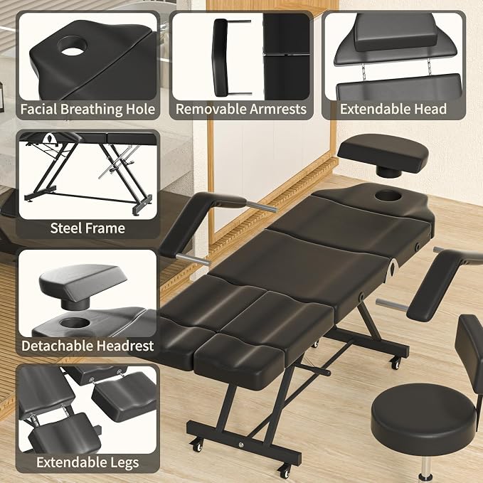 Bk-basic Armrest&stool&wheel