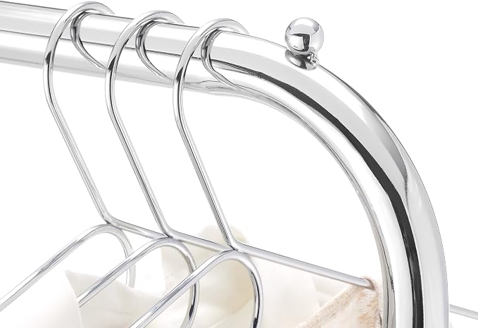 Chrome/White - Laundry Butler Storage Rack