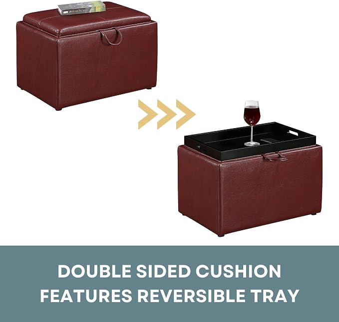 Burgundy Faux Leather