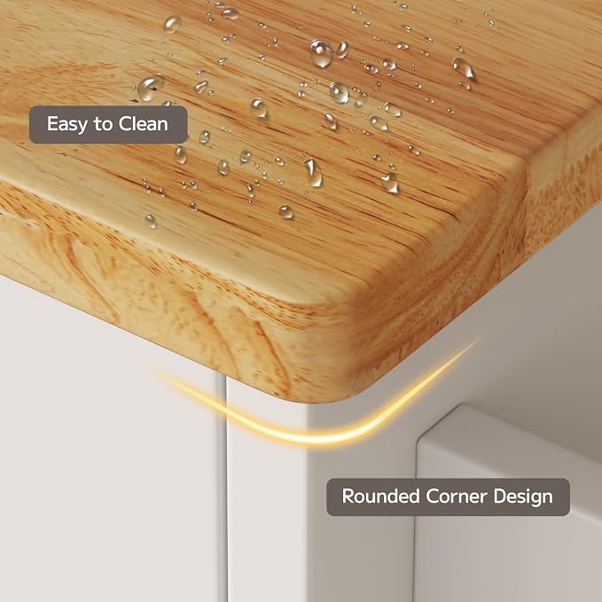 White & Tabletop-oak Color