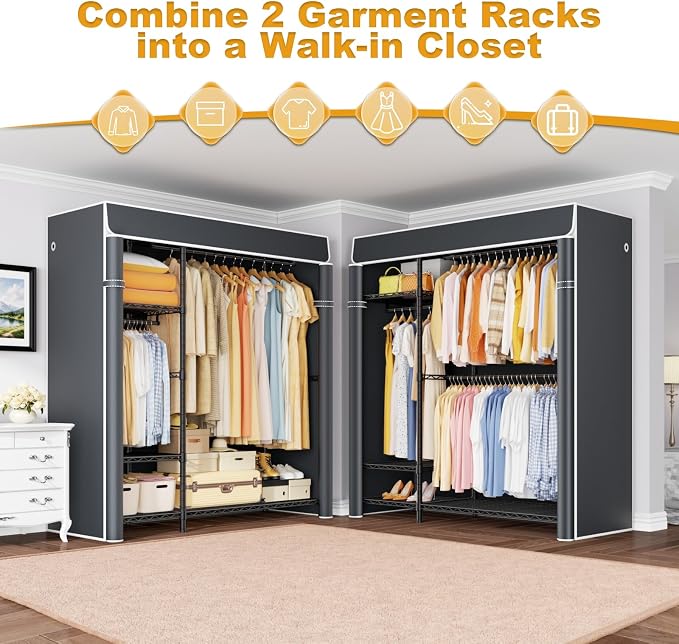Black Rack With Gray Cover