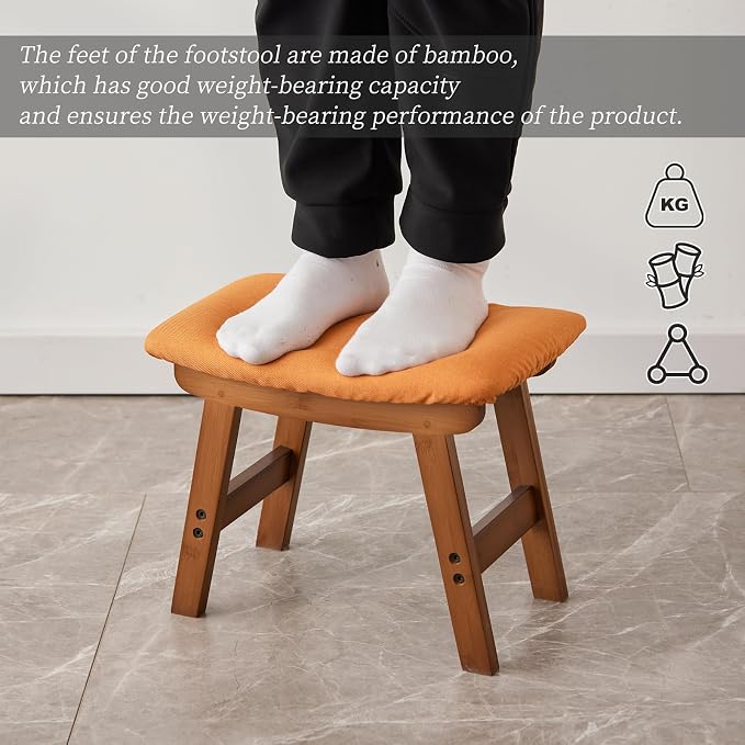 Brown Stool Legs - Orange Surface