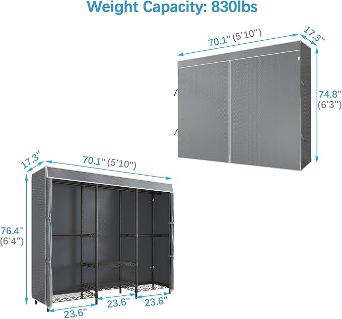 Black Rack with Grey Cover