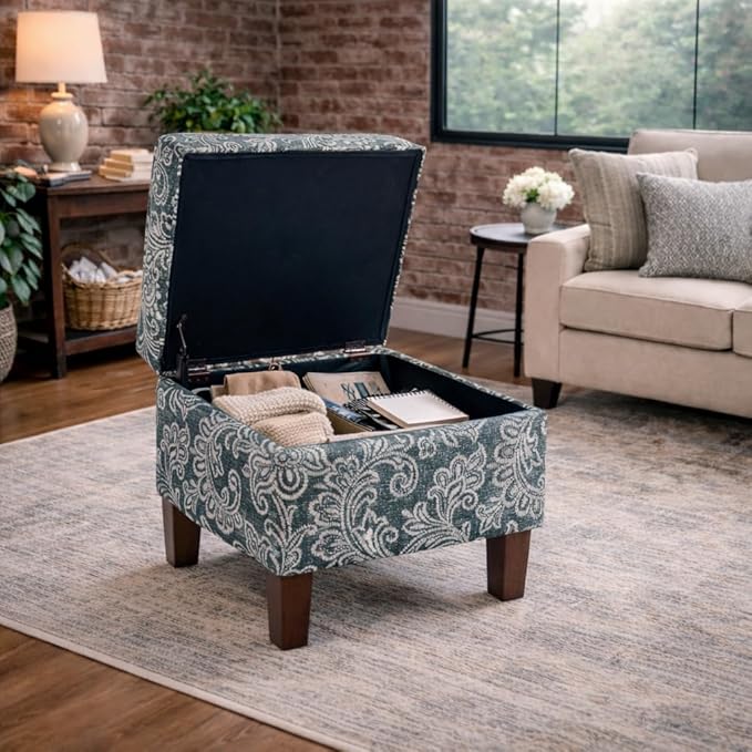 Blue Denim Jacobean Print