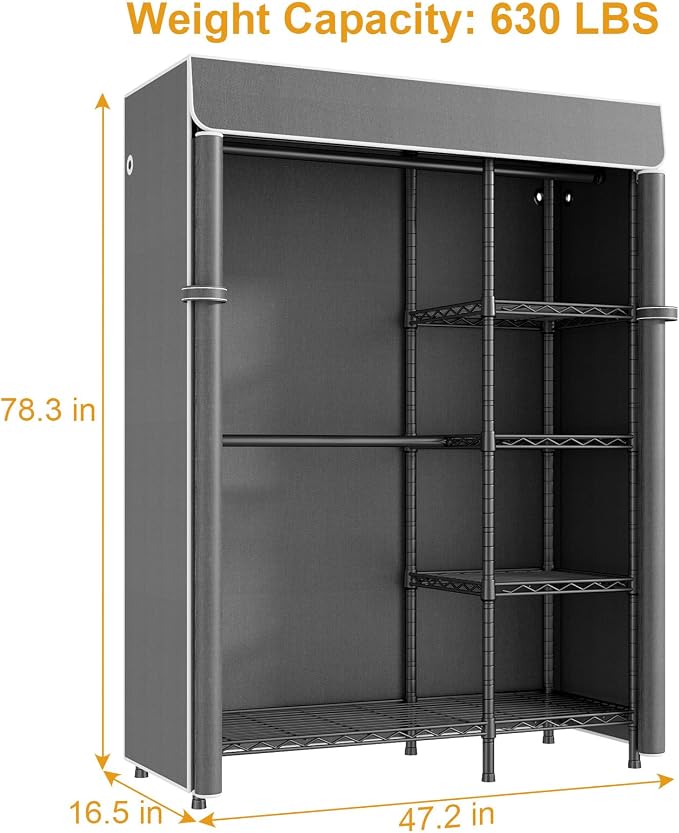 Black Closet with Dark Gray Cover
