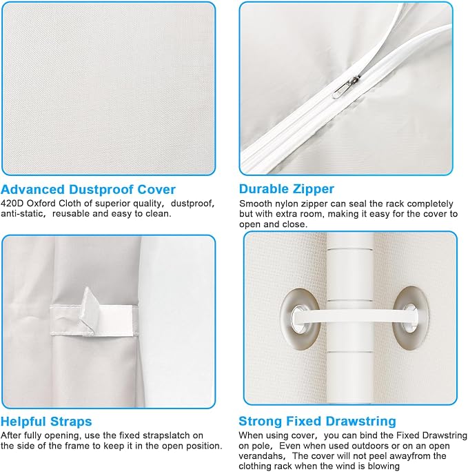 White Rack with White Cover