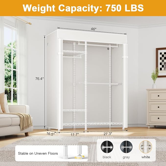 White Rack With White Cover
