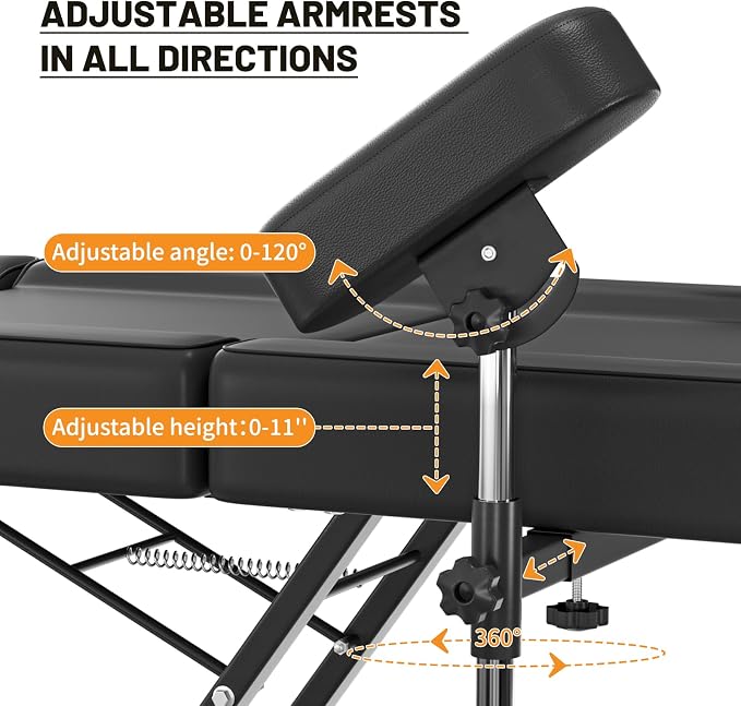 Black Tattoo Chair W/Stool