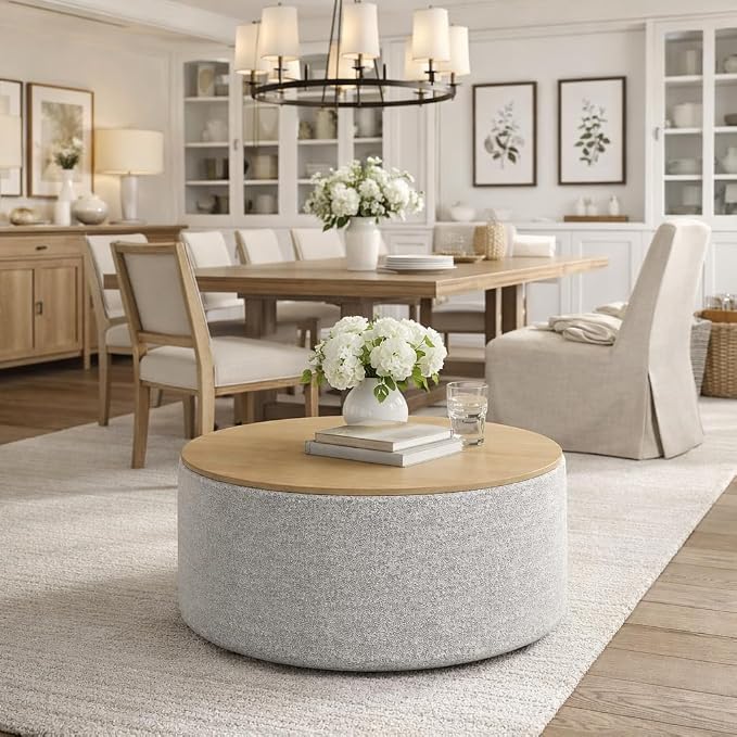 White Cream Boucle With Gray Yarn