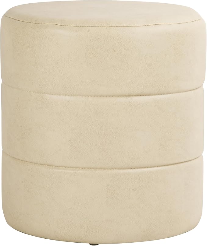 Cream Faux Leather