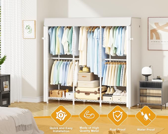 White Rack With White Cover
