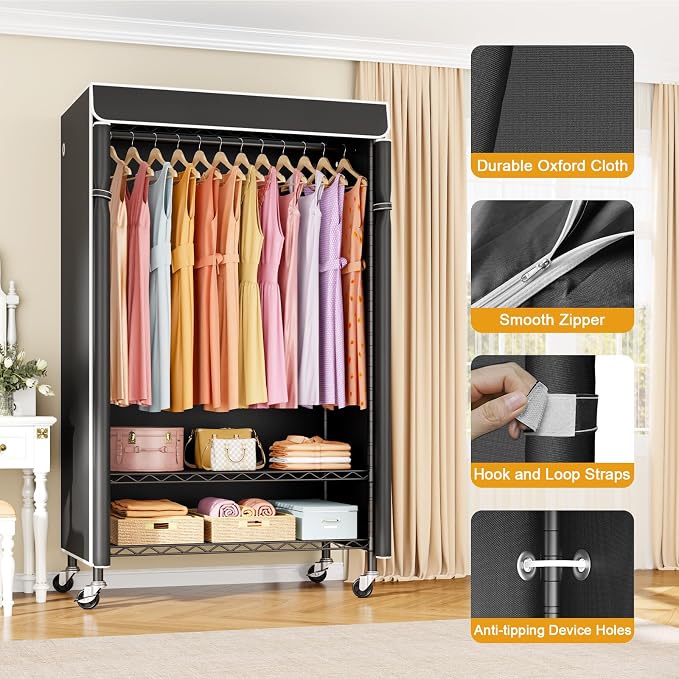 Black Rack with Black Cover