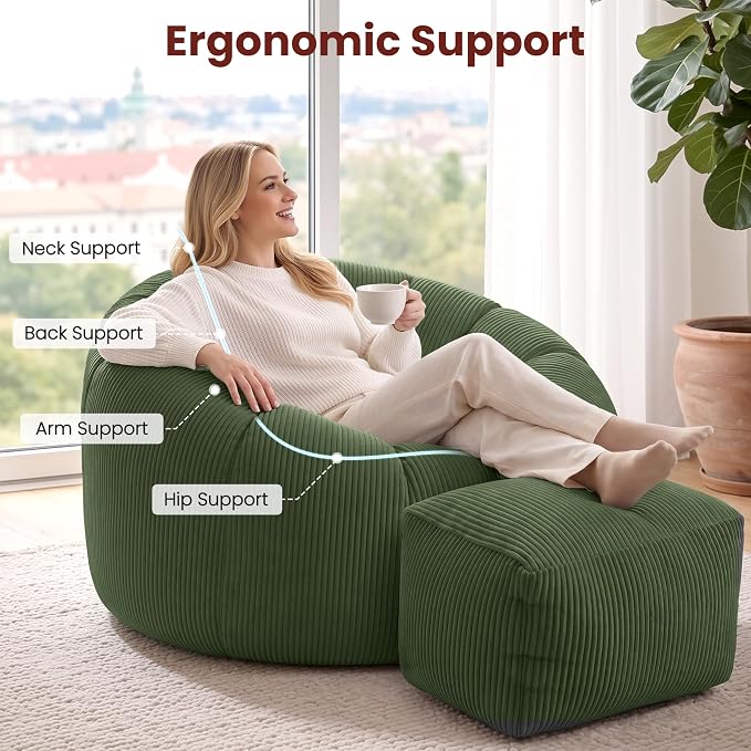 Green-with Ottoman