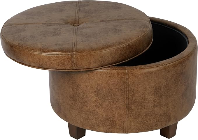 Distressed Brown Faux Leather