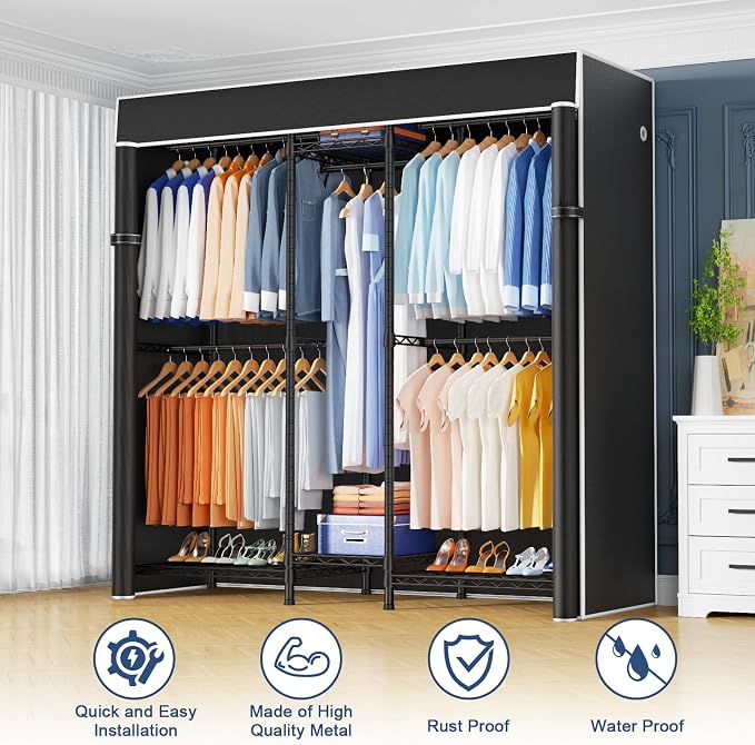 Black Rack With Black Cover