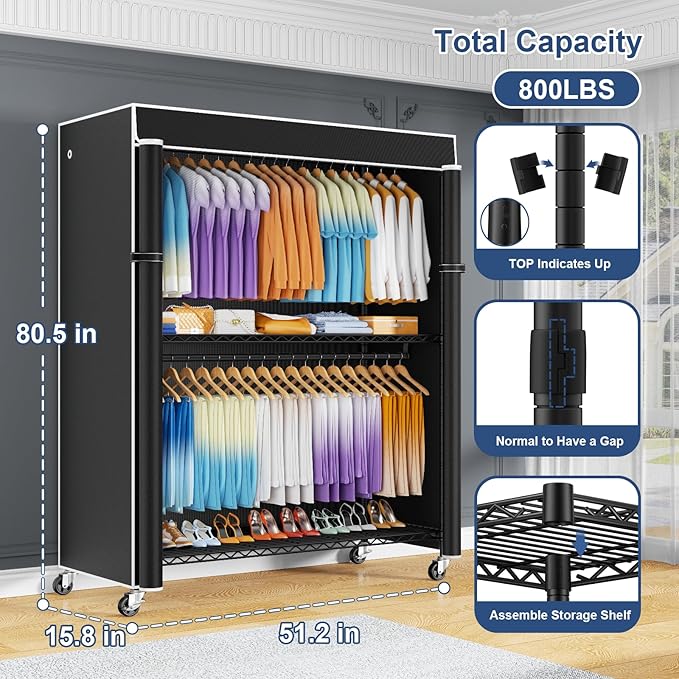 Black Rack with Black Cover