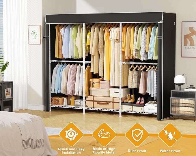 White Rack With Black Cover