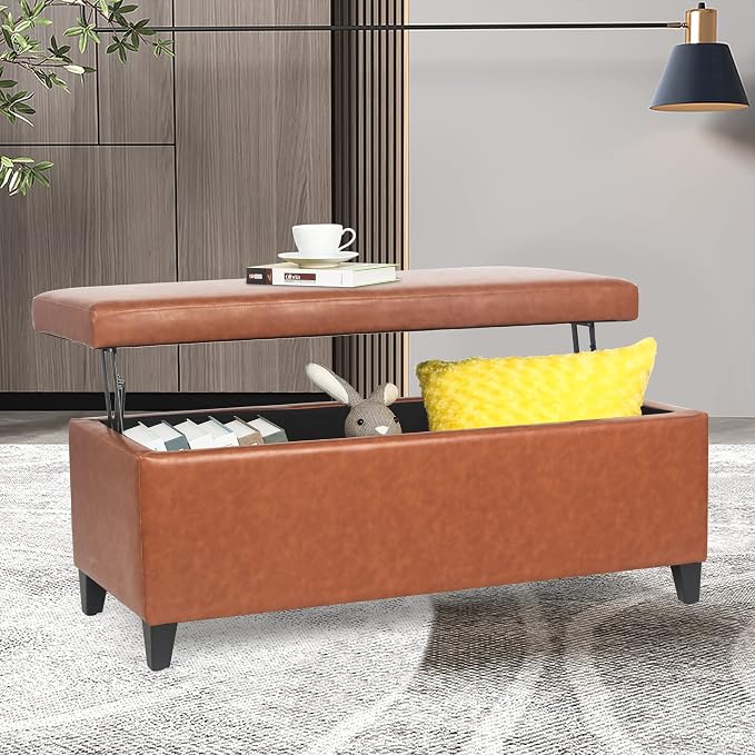 Orange Leather-lift Top