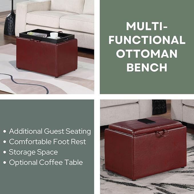 Burgundy Faux Leather