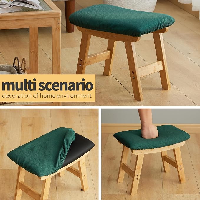 Natural Legs - Green Stool Surface