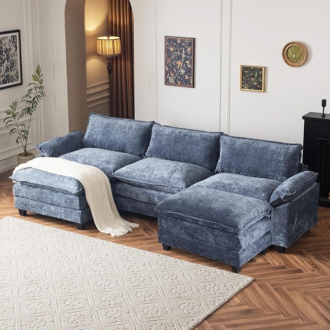 Chenille Navy Blue