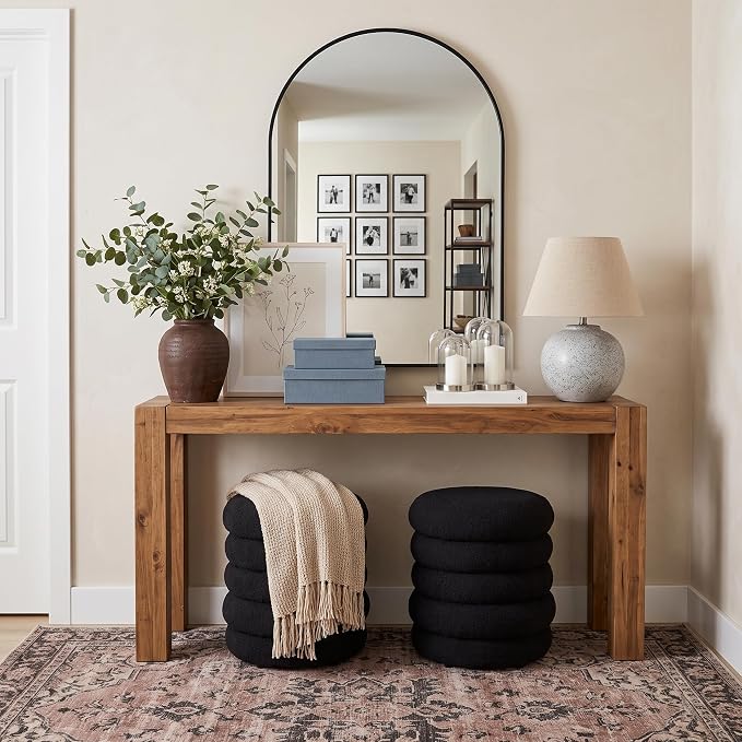 Round, Sherpa- Black