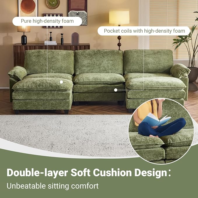 Chenille Olive Green