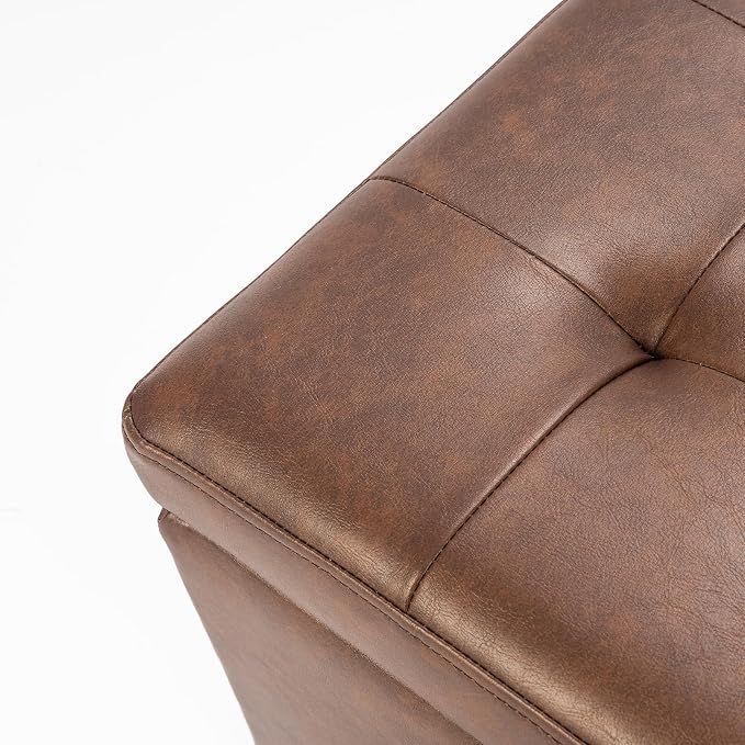 Style3 Rust Brown Faux Leather