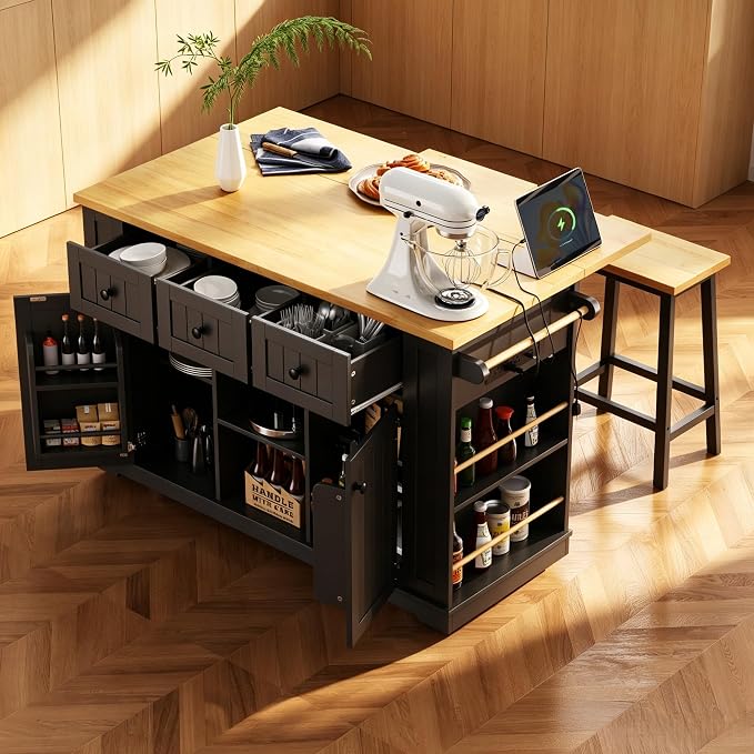 Black(with 2 Bar Stools)