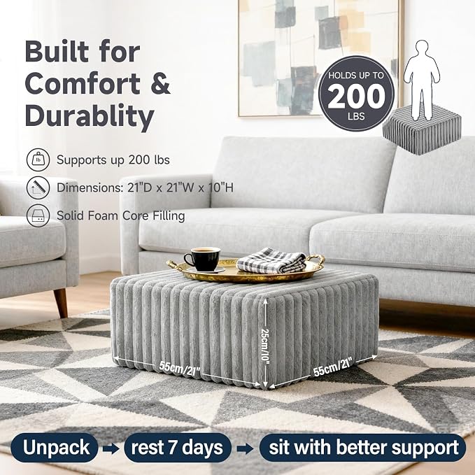 Striped Square Grey