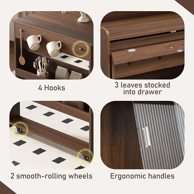 Walnut Wood+mdf + Farmhouse