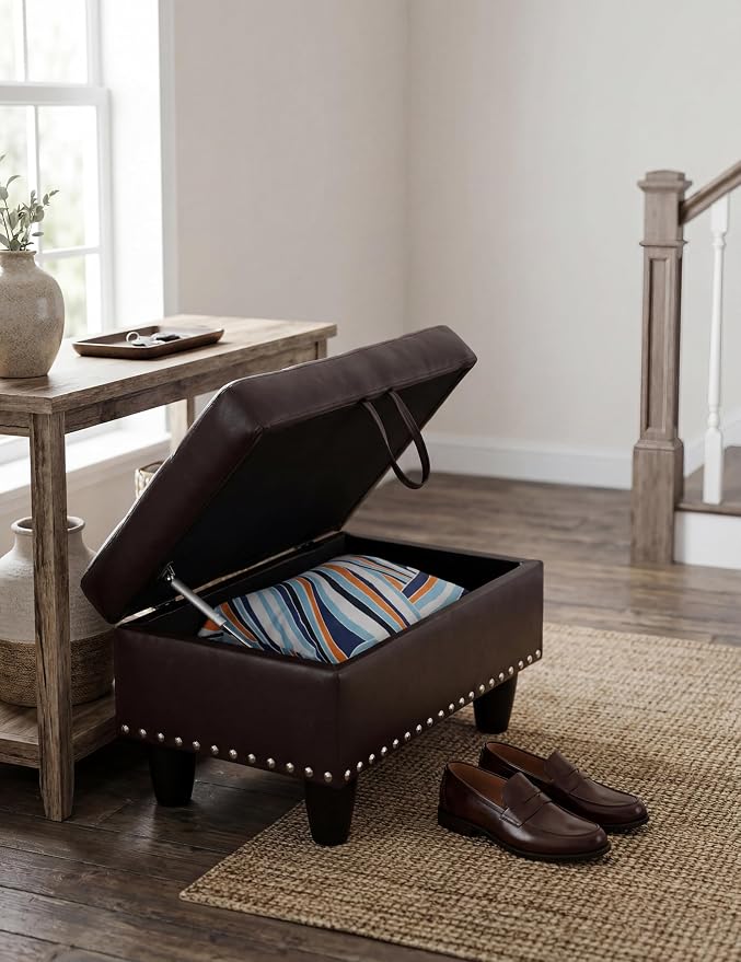 Brown-faux Leather