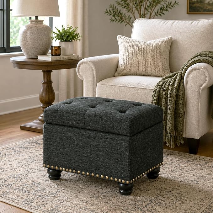 Dark Charcoal Gray Fabric