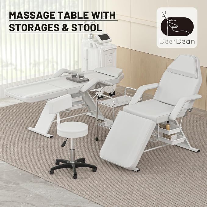 White Tattoo Basics Chair&stool With Backrest