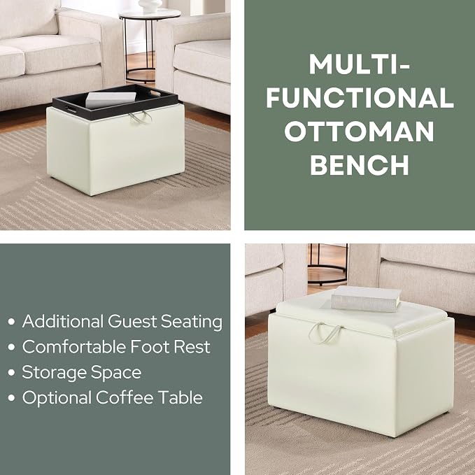 Ivory Faux Leather
