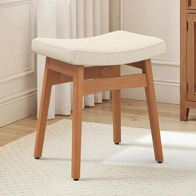 Linen Fabric With Wooden Color Leg